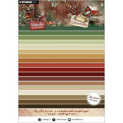 Studio Light Blok barevných papírů Cottage Christmas A5 - Vánoce na chatě