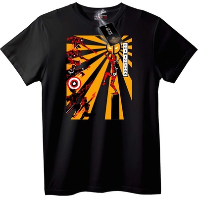 NOONEBRAND Тениска Супергерой Чимичанга - 2XL, Black