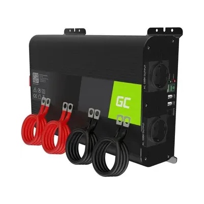 Green Cell Инвертор green cell, 12/220v, dc/ac, 2000w/4000w, Чиста синусоида (gc-inv-12v-2000w-invgc11)