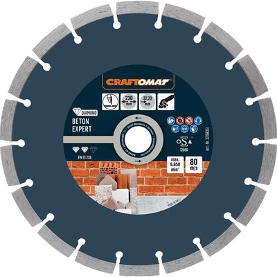 Craftomat Rezný kotúč diamantový 230 × 2,6 × 22,23 mm 6680004