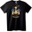 NOONEBRAND Тениска Страхотни Вибрации Котка Укулеле - 2XL, Black
