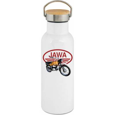 123TRIKO termoska Jawa Mustang oranžový logo V5 500 ml