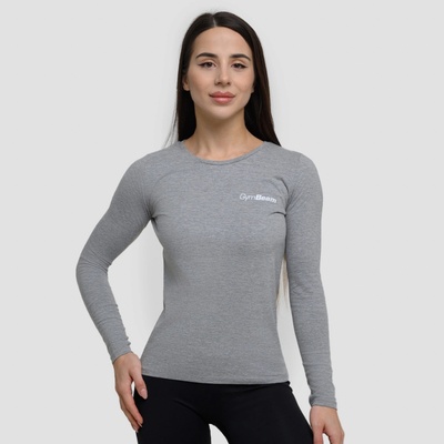 GymBeam dámske tričko s dlhým rukávom Basic Grey