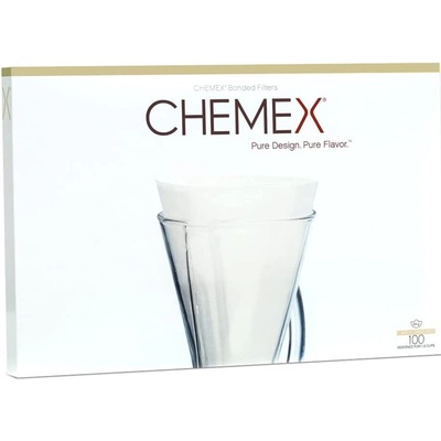Chemex papierové filtre 1-3 šálky biele 100 ks FP-2
