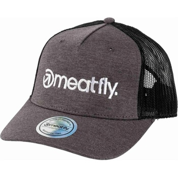 Meatfly шапка с козирка Horton Trucker Grey / White Logo | Черна | Размер Meatfly | Cheren | МЪЖЕ | ONE SIZE