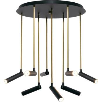 Kaspa Висяща лампа плафон Lars 8 черно-златиста (11085805)