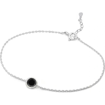 Eppi stříbrný s černým diamantem Dawn BR44217