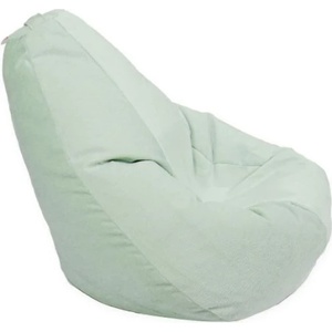 Pufrelax Пуф круша, 220л. , Nirvana Hobbit - Light Mint, Перящ се калъф, Пълнеж от полистиролни перли, Гама Premium (PUF-G-NH-PT-LM)