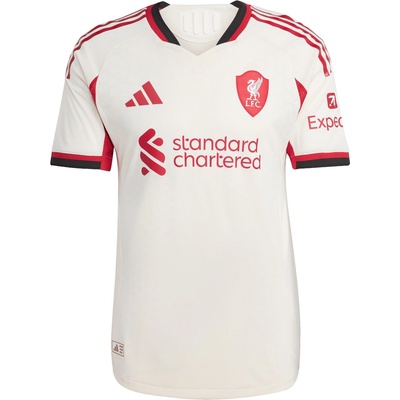 adidas Футболна фланелка Adidas Liverpool Authentic Away Shirt 2025 2026 Adults - White