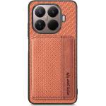 Gigapack Xiaomi 17T Pro GIGAPACK Силиконов калъф за телефон, удароустойчив, с карбонов мотив, ТЪМНОКАФЯВ (GP-193335)