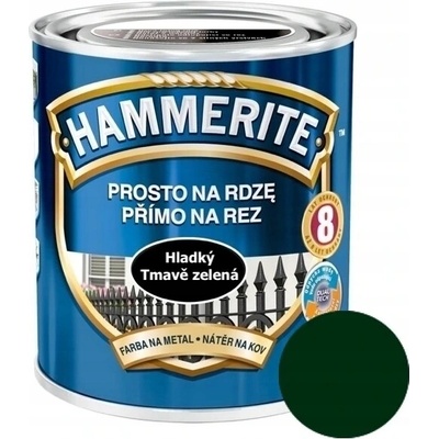 Hammerite priamo na hrdzu hladký 0,7 l tmavozelená