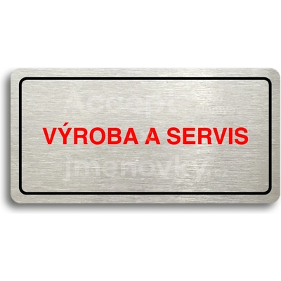 ACCEPT Piktogram VÝROBA A SERVIS - stříbrná tabulka - barevný tisk