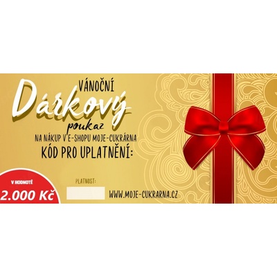 Vánoční dárkový poukaz 2 000 Kč možnosti: na e-mail – Hledejceny.cz