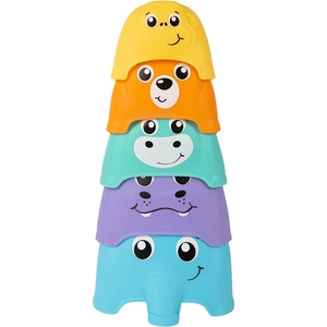 Playgro Активна играчка Playgro - Kула от цветни купички Животни, от серията Learn (PG.0723)