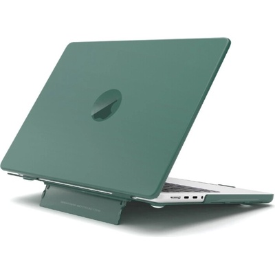 PROTEMIO 108560 FROST Obal pre Macbook Air 13 (M2 / M3 / M4) A2681 / A3113 / A3240 tmavozelený