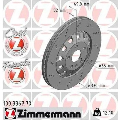 Brzdový kotouč ZIMMERMANN 100.3367.70