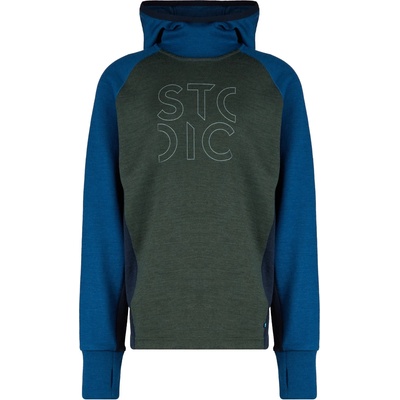 Stoic Детски вълнен пуловер Stoic Kid's Merino260 StadjanSt. Hoody Merino hoodie - Fir Green Multi - размер 104 (EU) (703-2794-0411)