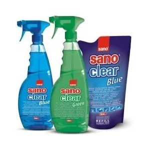 SANO Препарат за почистване на стъкла Sano Clear Blue, Спрей, 1 л (S774-98)
