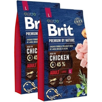 Brit Premium by Nature Adult Large Breed Chicken 2 x 8 kg