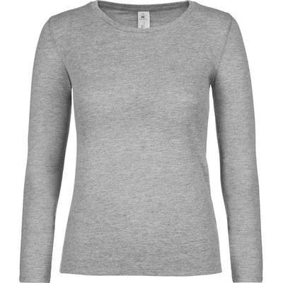 B&C Dámske tričko s dlhým rukávom TW08T Sport Grey