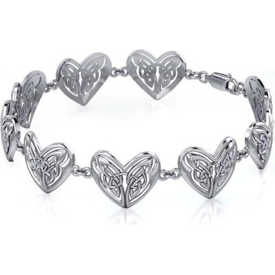 Peter Stone KELTSKÁ SRDCE stříbrný náramek P7723