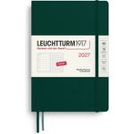Leuchtturm1917 Weekly Calendar 2027 Dotted Medium (A5) with Notebook - Forest Green - January-December 2027 - 400262 (400262)