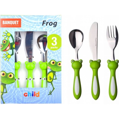Banquet Detský príbor frog 3 ks