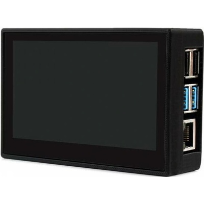 Waveshare 4,3" LCD displej, 800×480, IPS, MIPI DSI, kapacitní + krabička, větrák