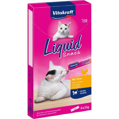 Vitakraft Cat Liquid-snack s kuraťom a taurín 6 x 15 g