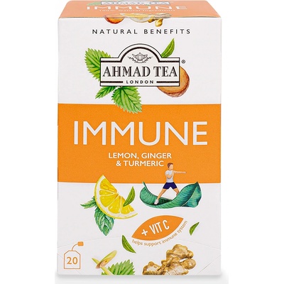 Ahmad Tea funkční čaj IMMUNE citron zázvor a kurkuma 20 x 1,5 g