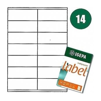 Igepa Group Igepa A4 IGEPA LABELS 105 X 41.0 MM WHITE (100)