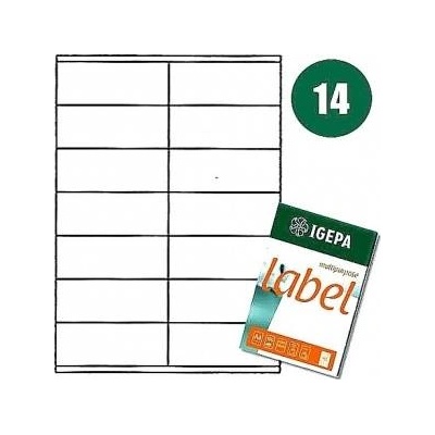 Igepa Group Igepa A4 IGEPA LABELS 105 X 41.0 MM WHITE (100)