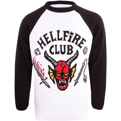 NNM Stranger things Christmas Jumper Hellfire Club čierna