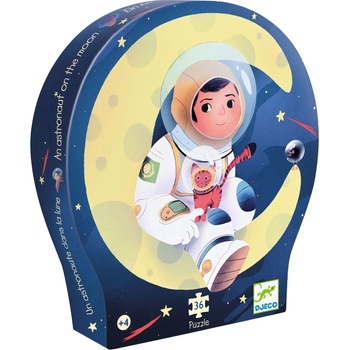 DJECO Детски пъзел Djeco - Астронавт на Луната, 36 части (DJ07301)