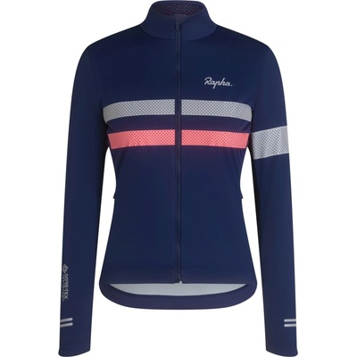 Rapha Women's Brevet LS Gore-Tex Infinium Navy/Hi-Vis Pink