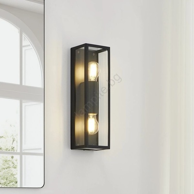EGLO 33856 - Външно стенно осветително тяло ALAMONTE 2xE27/60W/230V IP44 черно (EG33856)