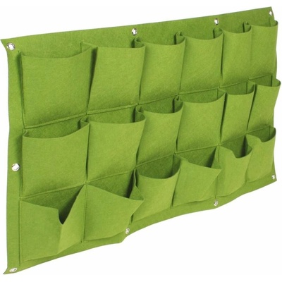 Merco Wall Grow Bag 18 textilné kvetináče na stenu zelený