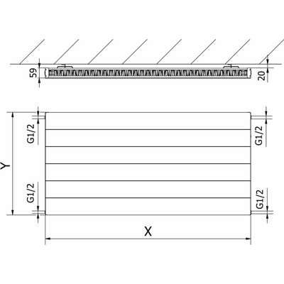 Mexen Line CL11 W411L-060-100-00 600 mm x 1000 mm