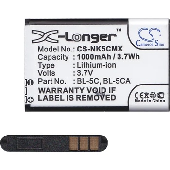 Cameron Sino Nokia 130 (2017) / 150 (2017) / 105 (2017) CAMERON SINO батерия 1000mAh LI-ION BL-5C/BR-5C/BL-5CB съвместима CS-NK5CMX (CS-NK5CMX)