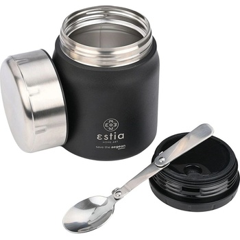 Estia Home Art Термобуркан за храна Estia Save the Aegean - Midnight Black, 500 ml (01-21658)