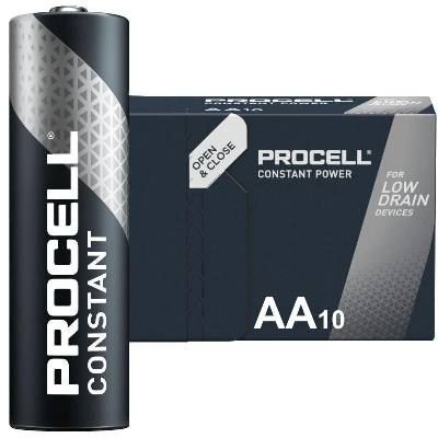 Алкална батерия LR6 1, 5V AA 10pk опаковка CONSTANT MN1500 PROCELL (PROCELL-LR6-10PK-CON)