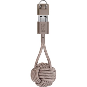 Native Union Здрав плетен кабел, тип ключодържател с USB-C конектор за устройства с USB-C порт - Native Union Key USB-C Cable (кафяв) (KEY-KV-AC-TAU)