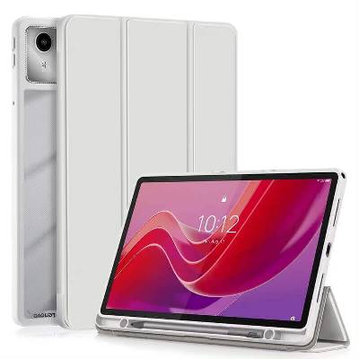 SES 2v1 Smart flip cover + zadní silikonový ochranný obal s držákem na pero pro Lenovo Tab Plus 11.5" ZADX0049CZ - šedý 17675