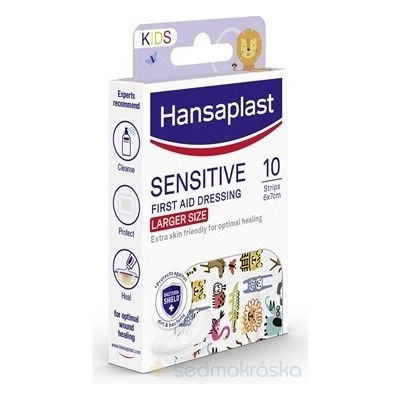 Hansaplast Sensitiv Kids Detská náplasť Zvieratká XL 10 ks