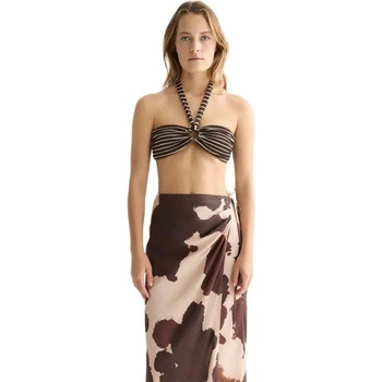Scotch & Soda UFK01416F Bandeau bikini top - Brown (Hot Fudge Stripe)