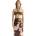 Scotch & Soda UFK01416F Bandeau bikini top - Brown (Hot Fudge Stripe)