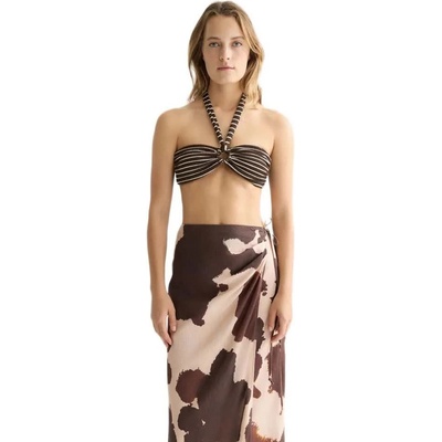 Scotch & Soda UFK01416F Bandeau bikini top - Brown (Hot Fudge Stripe)