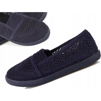 Čipkované tenisky tmavomodré