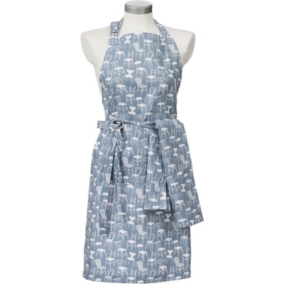 Klippan Švédsko Kuchyňská zástěra Chairs blue