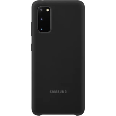 Samsung Оригинален Силиконов Калъф за Samsung S20 Silicone Cover Case EF-PG980TBEGEU, Черен (EF-PG980TBEGEU)